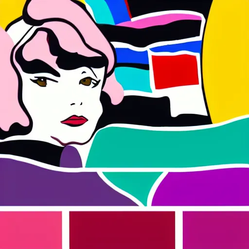 Image similar to roy lichtenstein color palette