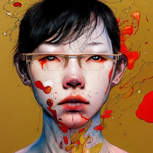 Image similar to prompt : citizen portrait soft light painted by james jean and katsuhiro otomo and erik jones, inspired by akira anime, smooth face feature, intricate oil painting, high detail illustration, sharp high detail, manga and anime 1 9 9 9