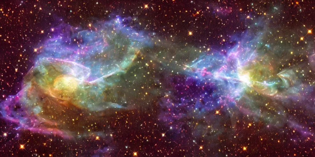 Image similar to a highly detailed image of a space nebula taken by the Hubble Telescope,