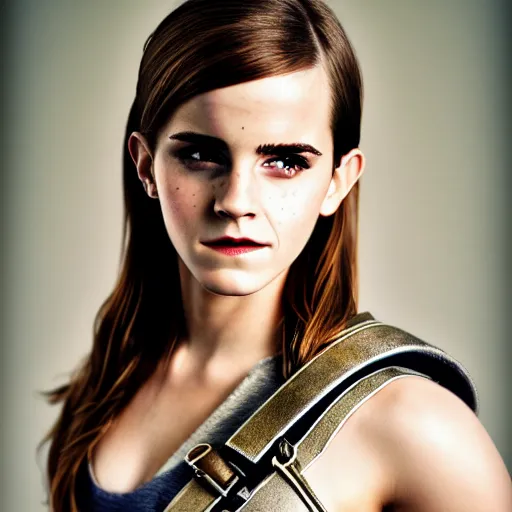 Prompt: Emma Watson modeling as Ilia from Zelda, (EOS 5DS R, ISO100, f/8, 1/125, 84mm, postprocessed, crisp face, facial features)