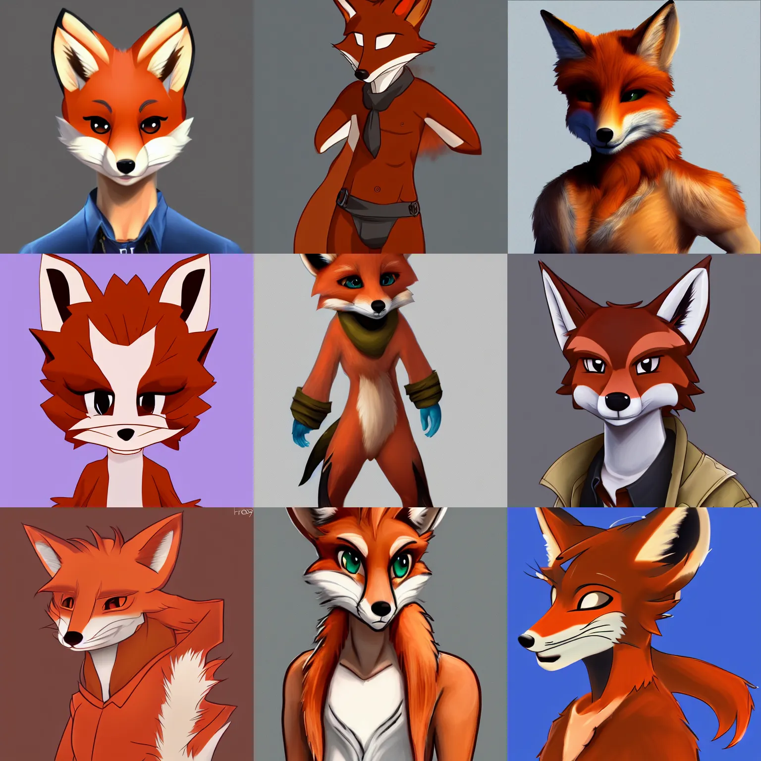 Prompt: extremely beautiful cute cartoon male anthro fox character with styled hair, FurAffinity, highly detailed, 4k, trending on FurAffinity