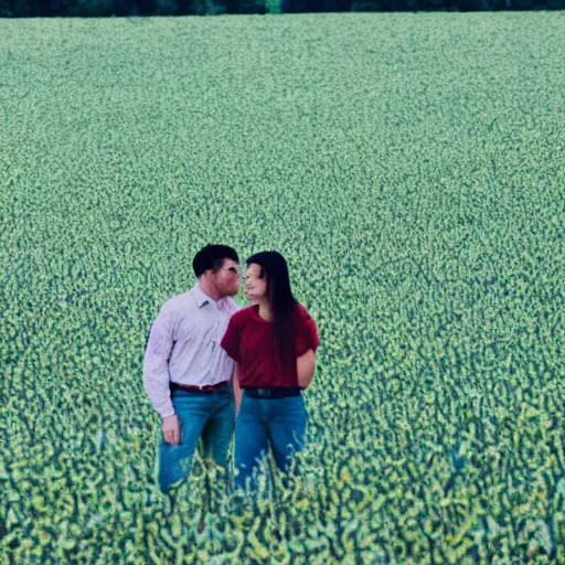 Prompt: A person meeting another person above a van Gogh style field while both person are surrounded by a colourfull wind around their chests, dream, 40nm lens, shallow depth of field, split lighting, 4k,