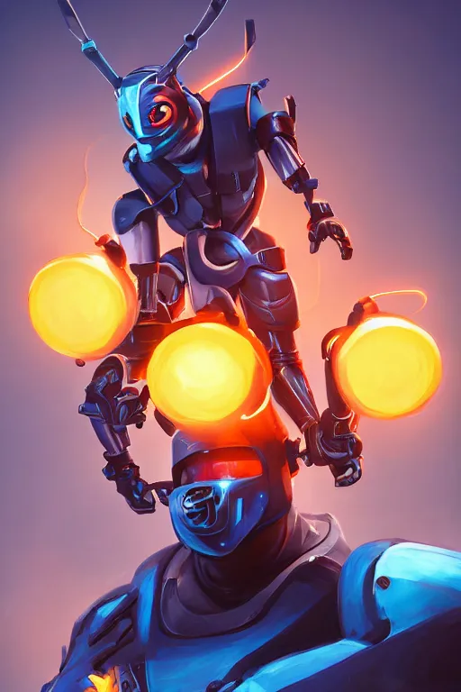 Image similar to epic mask helmet robot ninja portrait stylized as fornite style game design fanart by concept artist gervasio canda, behance hd by jesper ejsing, by rhads, makoto shinkai and lois van baarle, ilya kuvshinov, rossdraws global illumination radiating a glowing aura global illumination ray tracing hdr render in unreal engine 5