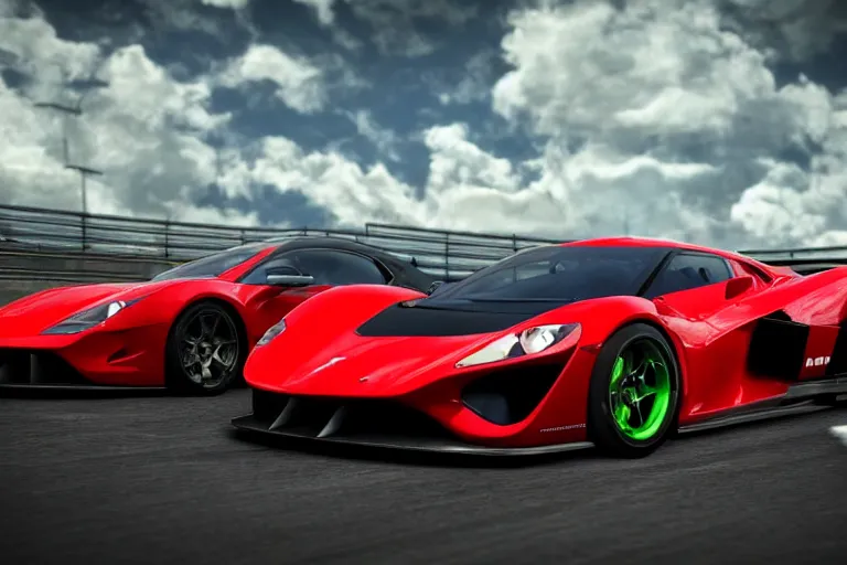 Image similar to photo wallpaper sport car gran turismo 7 forza horizon need for speed fast and furious 5 unreal engine supercar hypercar game concept car octane render, 4 khd 2 0 2 2 3 d cgi rtx style chrome reflexion global illumination ray tracing hdr arstation pixar and disney unreal