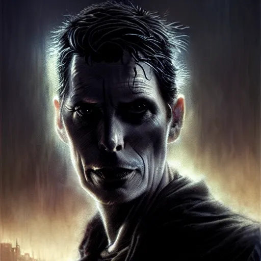 Prompt: stephen king's dark tower, darkwave, darksynth, character portrait, sharp, digital matte painting, art by luis royo, greg rutkowski, wlop, dramatic lighting, trending on artstation