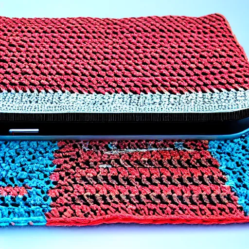 Prompt: a crochet laptop, 4k