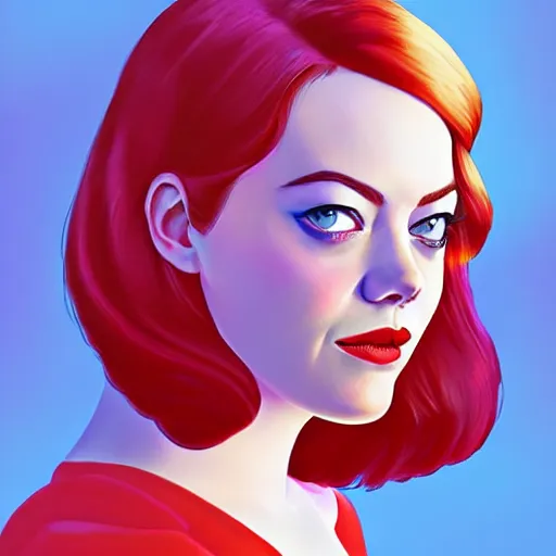 Image similar to digital painting of Emma Stone as a Disney princess wearing snow white's dress, Pixar style, professional studio lightening, volumetric lightening, photorealism by Tristan Eaton Stanley Artgerm and Tom Bagshaw