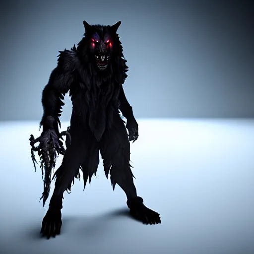 Prompt: werewolf from van helsing unreal engine hyperreallistic render glow 8k