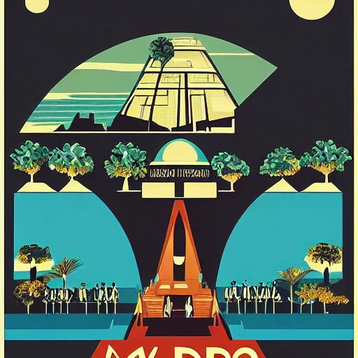 Image similar to “Mid Century Modern Poster of Wakanda”