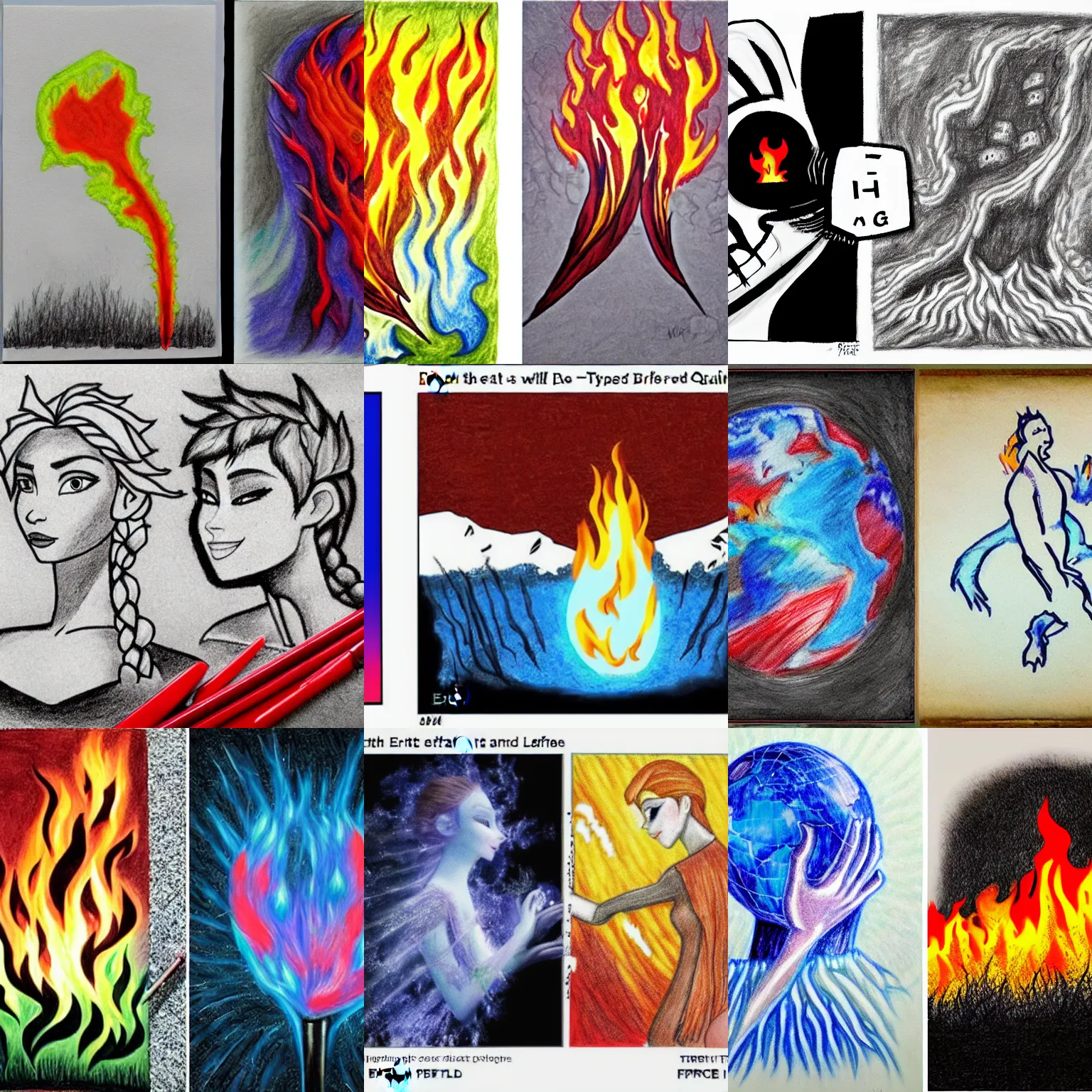 Fire and ice - AI Generated Artwork - NightCafe Creator