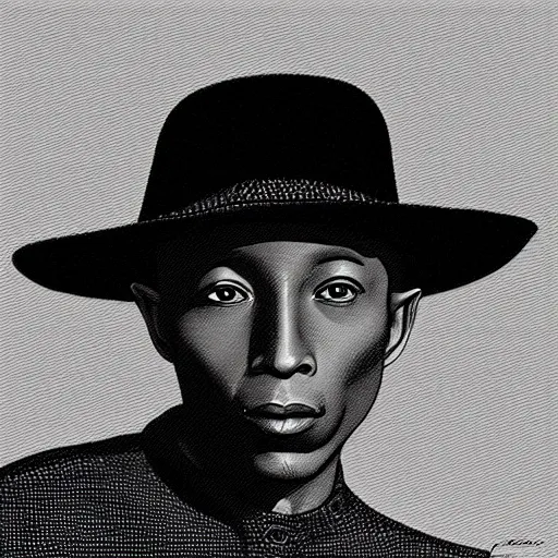 Image similar to “ pharrell retro minimalist portrait by jean giraud, art of moebius, sharp, smooth face, comic, 8 k ”