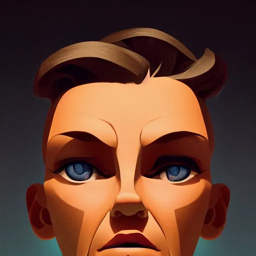 Image similar to face icon stylized minimalist goldfinger, loftis, cory behance hd by jesper ejsing, by rhads, makoto shinkai and lois van baarle, ilya kuvshinov, rossdraws global illumination