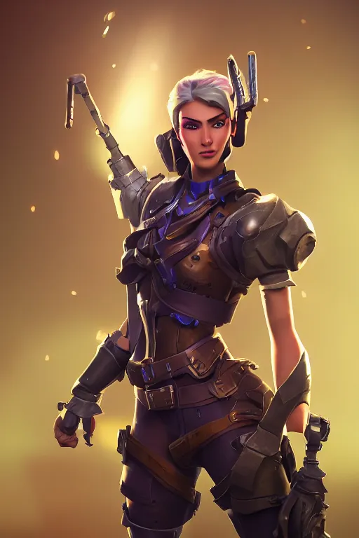 Prompt: epic lady portrait stylized as fornite style game design fanart by concept artist gervasio canda by ben shafer, mark van haitsma, anton migulko, airborn studios, drew hill, joa £ o bragato and mark behm. radiating a glowing aura global illumination ray tracing hdr render in unreal engine 5