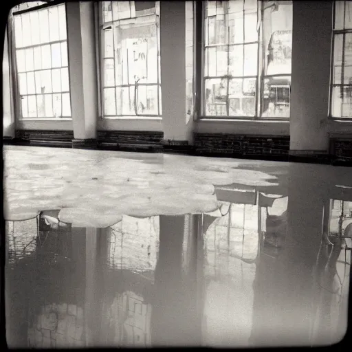 Image similar to Beautiful cameraphone 2000s, soft Photograph Store with water on the floor