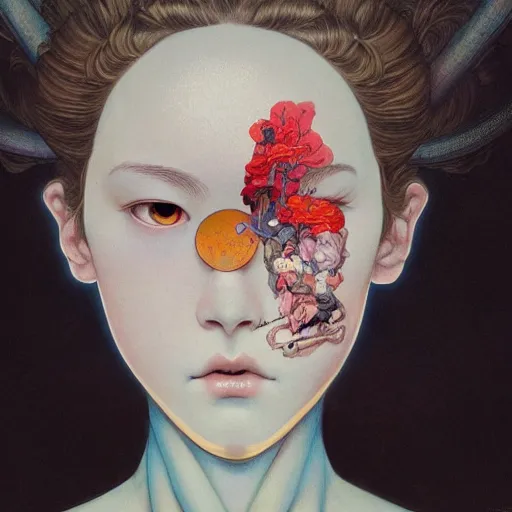 Image similar to portrait soft light painted by james jean and katsuhiro otomo and erik jones, inspired by victorian anime, smooth face feature, intricate oil painting, high detail illustration, sharp high detail, manga and anime 1 9 9 9