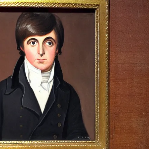 Image similar to regency era painting of a young paul mccartney