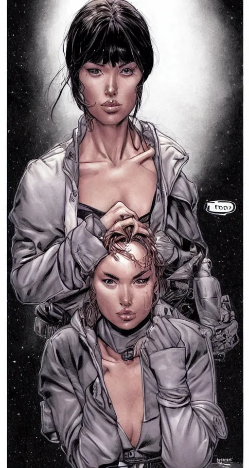 Image similar to a beautiful portrait of a woman Travis Charest style