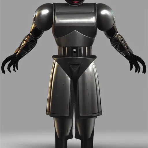 Image similar to An art deco cylon from battlestar galactica, from the 1920's unreal engine