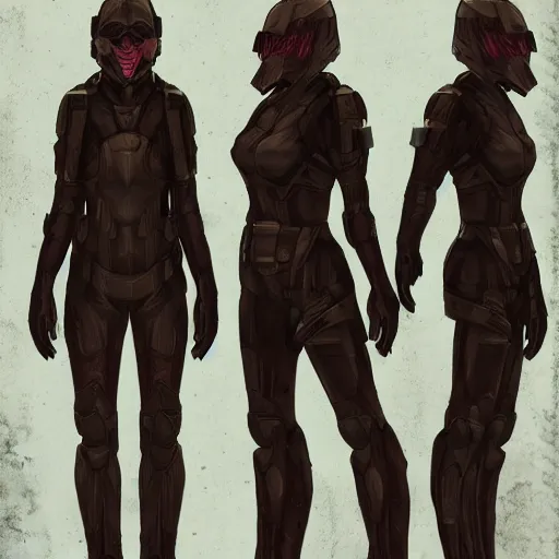 Prompt: dystopian woman character concept art