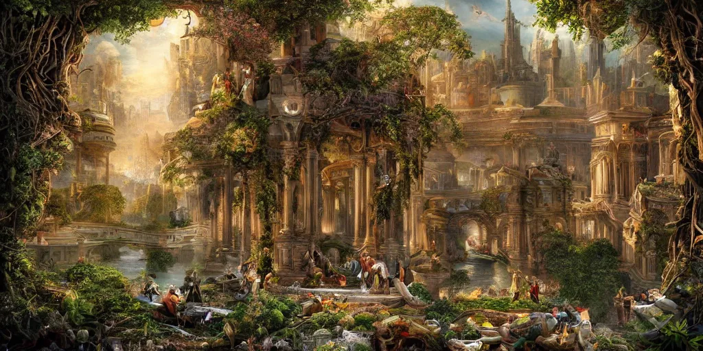 Image similar to a beautiful photo of Arcadia, award winning photo, hyper detailed, cinematic