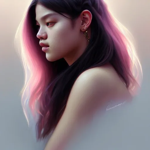 Image similar to portrait of jossi of blackpink, highly detailed, digital painting, smooth, sharp focus, illustration, ultra realistic, 8 k, art by artgerm and greg rutkowski and alphonse mucha