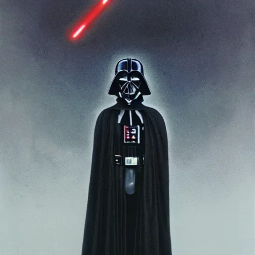 Image similar to darth vader by wayne barlowe