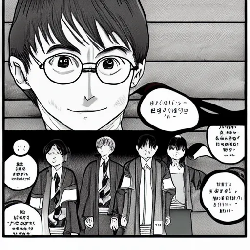 Image similar to harry potter as a Japanese Manga