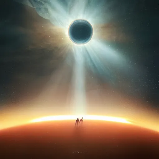 Image similar to a beautiful portrait of a red giant star, volumetric lighting by jean kalin popov and greg rutkowski