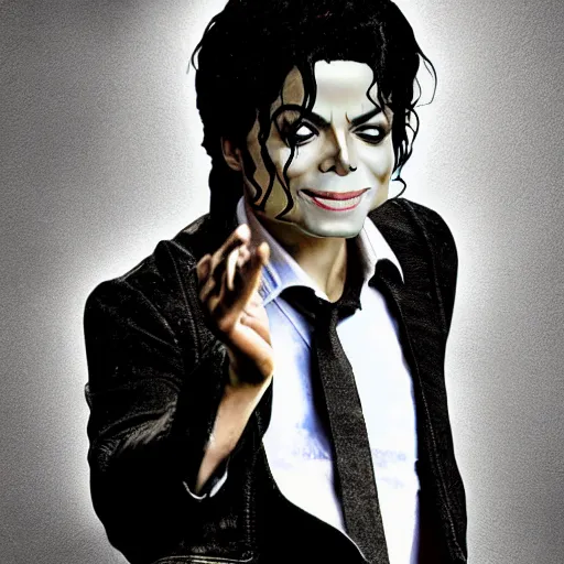 Prompt: michael jackson, creative photo manipulation, photoshop, digital art