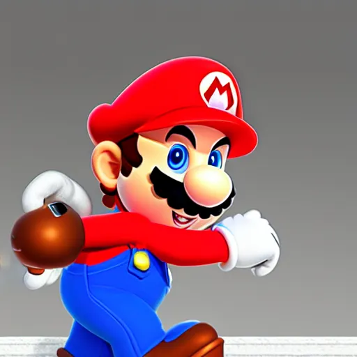 Image similar to super mario, except he's a real life person, photorealistic digital art, 8k