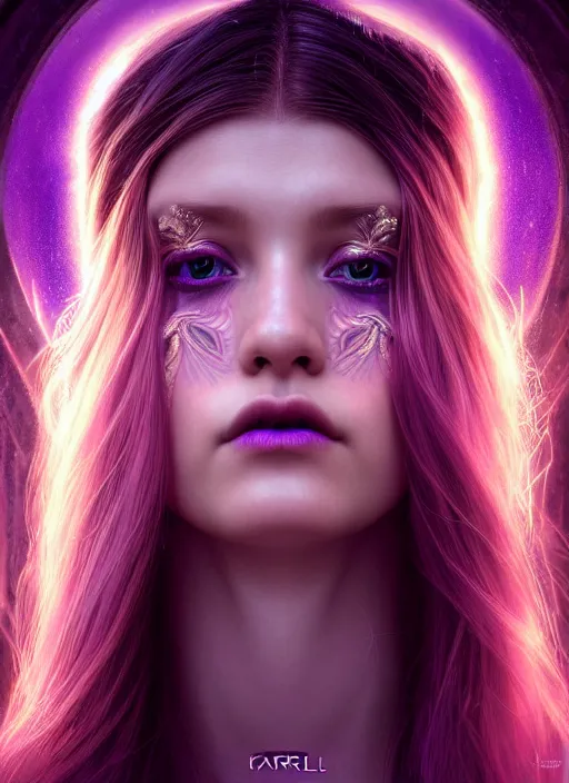 Prompt: portrait of fairy, fantasy, rule of thirds, intricate, ultra violet highlights, octane render, detailed, beautiful, unreal engine, symmetrical!!, loreal, maybelline, sephora, loreal, artstation, art by karol bak, art by artgerm, rossdraws, cinematic, concept art, filmic, vsco