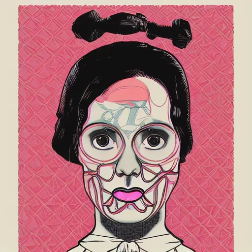 Image similar to portrait skull girl by hockney, tom whalen, laurie greasley, jc leyendecker and singer sargent