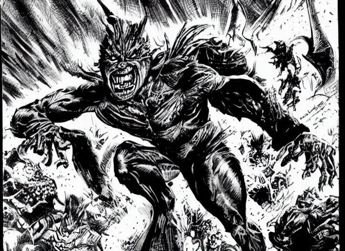 Image similar to green goblin illustration by mike ploog