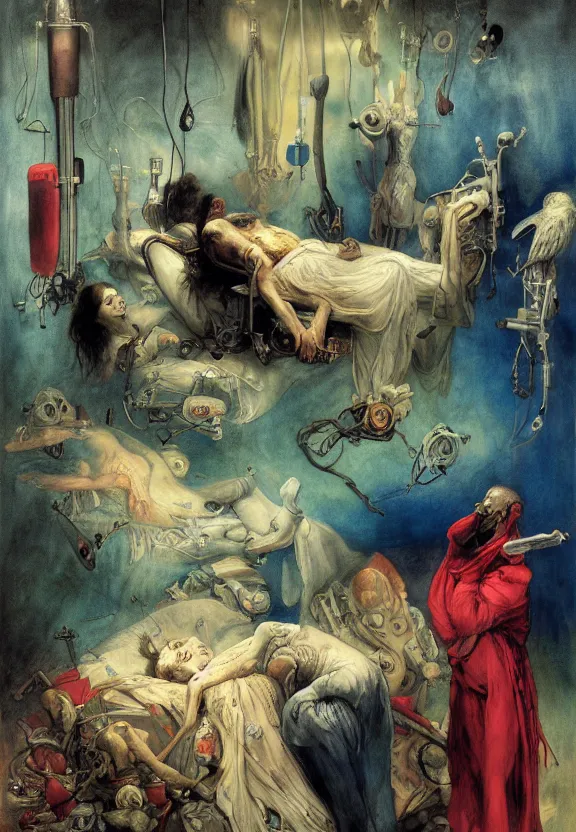 Prompt: featureless colorful medical equipment, static, minimalist environment, by esao andrews and maria sibylla merian eugene delacroix, gustave dore, thomas moran, pop art, art by dc comics