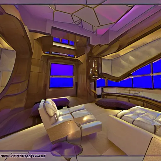 Image similar to Hyper futuristic Mansion interior-W 768