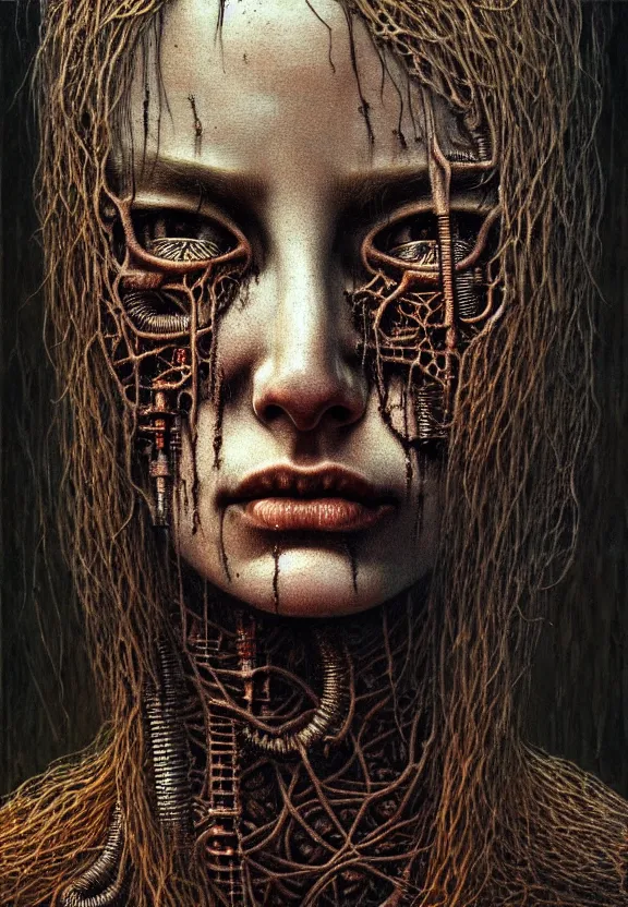 Prompt: ultra realist intricate detailed horror portrait of a single rugged attractive female, accurate features, industrial, apocalyptic, very intricate details, 8 k resolution, dramatic lighting, artstyle zdzisław beksinski, award winning