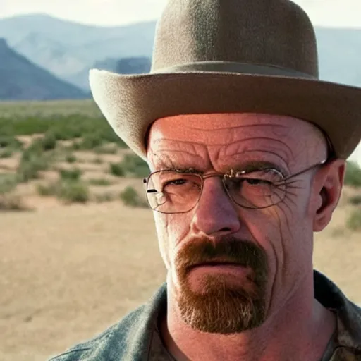 Image similar to A person who looks like they're from Breaking Bad