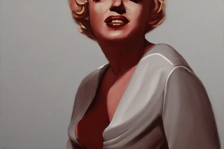 Image similar to portrait of merlyn monroe artwork by tim eitel