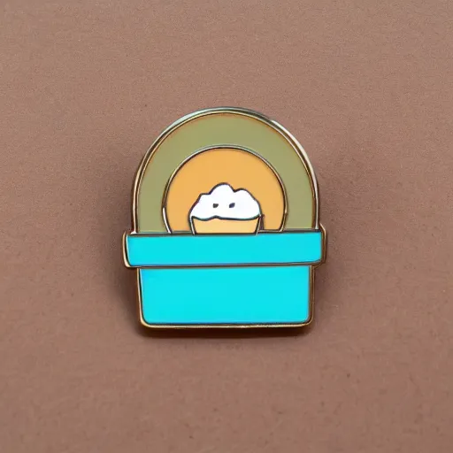 Image similar to a bread toast enamel pin