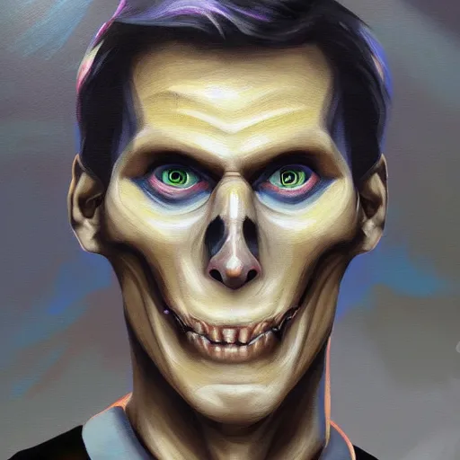 Image similar to haunting scary jerma 9 8 5, jerma super scary evil, highly detailed painting