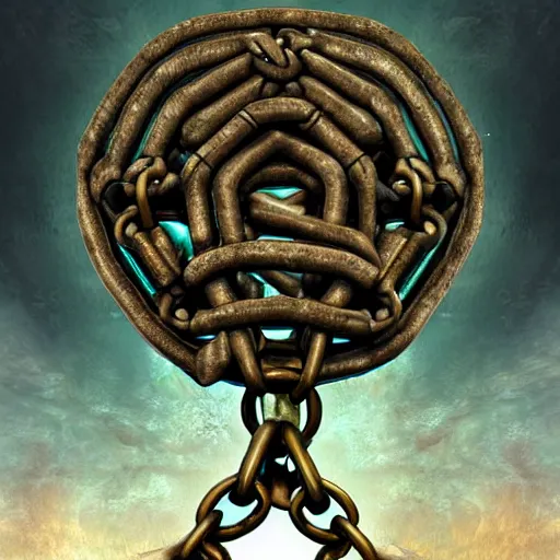 Image similar to relinquished god in chains, fantasy, beautiful digital art