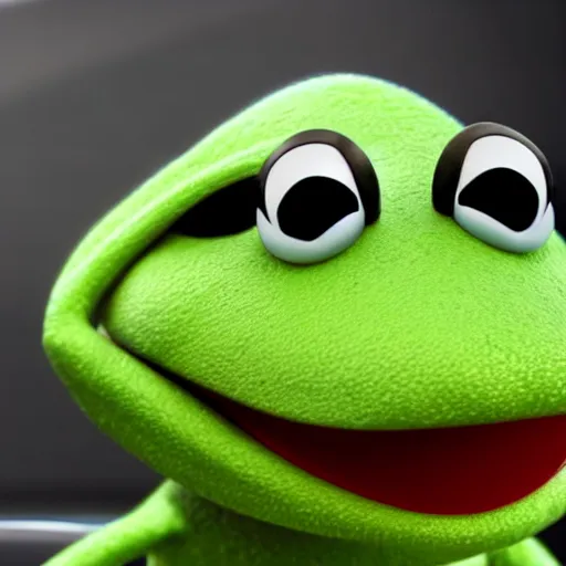 kermit the frog driving face