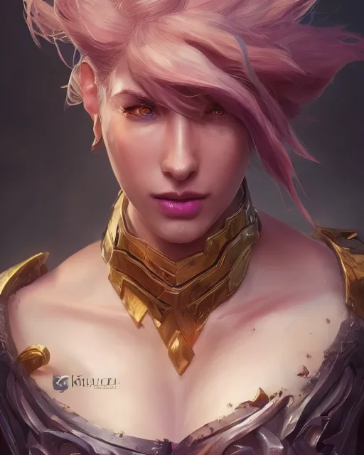 Image similar to league of legends portrait, au naturel, hyper detailed, digital art, trending in artstation, cinematic lighting, studio quality, smooth render, unreal engine 5 rendered, octane rendered, art style by klimt and nixeu and ian sprigger and wlop and krenz cushart.