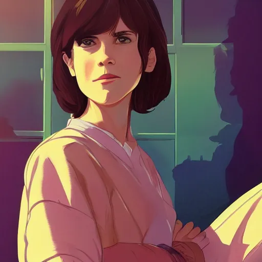 Prompt: portrait of ally sheedy in breakfast club, highschool background, rich vivid colors, ambient lighting, dynamic lighting, 4k, official media, anime key visual, makoto shinkai, ilya kuvshinov, lois van baarle, rossdraws, detailed, trending on artstation