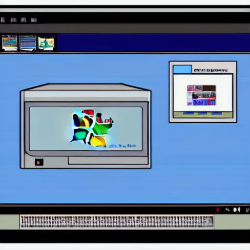 Prompt: windows 3. 1 computer screenshot