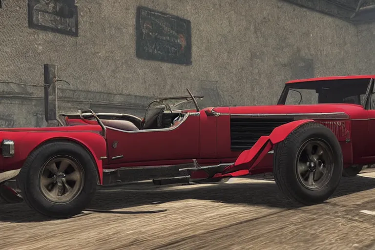 Image similar to photograph of a 1 9 2 2 pontiac firebird trans am, by red dead redemption 2, by grand theft auto v