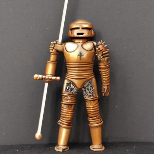 Prompt: Royal Humanoid Warforged guard made of stone wielding a guisarme, sun symbol engraved in it's chest, buff, realistic, High res, detailed, dungeons and dragons