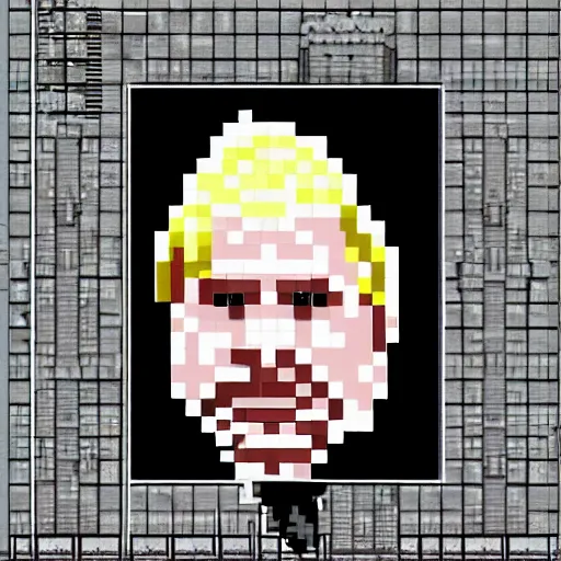 Image similar to Boris Johnson pixel art