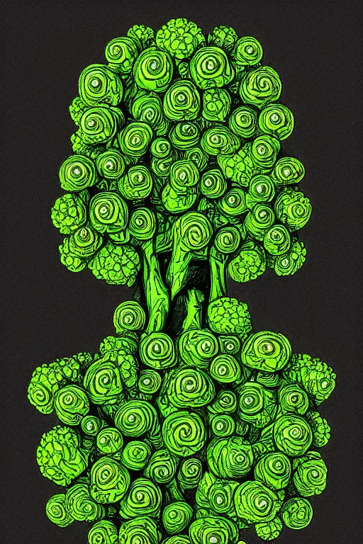 Prompt: broccoli humanoid, symmetrical, highly detailed, digital art, sharp focus, trending on art station, anime art style