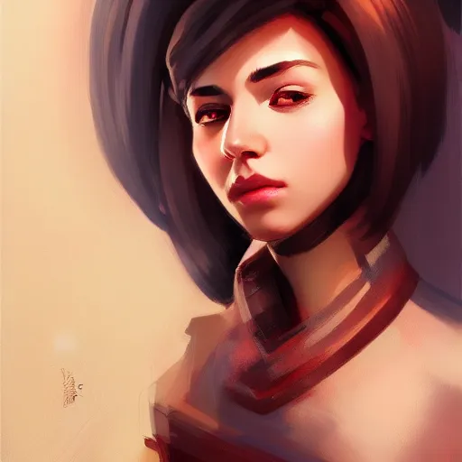 Image similar to Portrait of young Boxxy with sidebuzzed haircut, slight nerdy smile, elegant, digital painting, artstation, concept art, smooth, sharp focus, illustration, art by artgerm and greg rutkowski and alphonse mucha